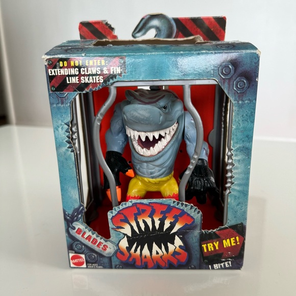 1994 Vintage Street Sharks Blades With Original Box 90s Action Figure Toy